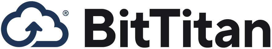 BitTitan logo of cloud outlined with arrow